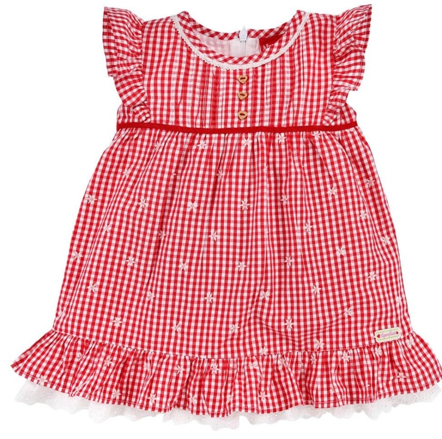 Madchen BONDI Fur´S Baby | Bondi Baby Madchen Trachtenkleid 86436 | Rot / Weis