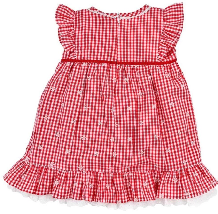 Madchen BONDI Fur´S Baby | Bondi Baby Madchen Trachtenkleid 86436 | Rot / Weis