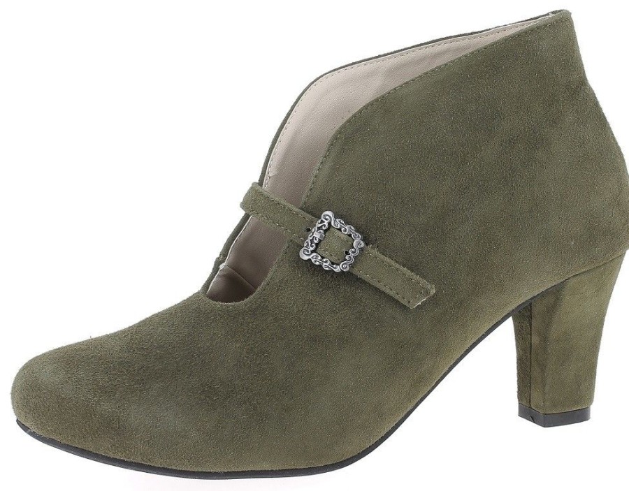 Damen Hirschkogel Pumps | Hirschkogel Damen Pumps "Lucia" Mit Querriegel 3008724 - Khaki Grun