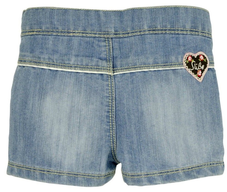 Madchen BONDI Hosen | Bondi Madchen Jeans Short "I Mog Di" - Blau