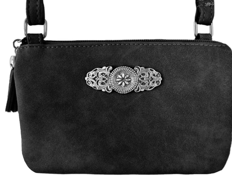 Damen Trachtenland Handtaschen | Trachten Handtasche "Sofia" - Dirndl Umhangetasche | Schwarz