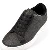 Damen Maddox Sneaker | Maddox Damen Glitzer Schuhe Sneaker "Patrizia" | Schwarz