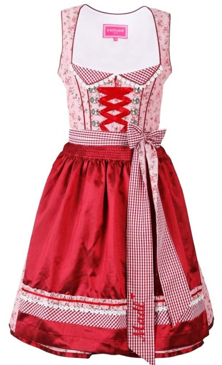 Damen Krüger MADL Dirndl | Kruger Madl Dirndl Top Madl - Rot 50Cm