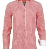 Damen Maddox Blusen & Shirts | Maddox Damen Langarm Trachtenbluse Innsbruck - Rot