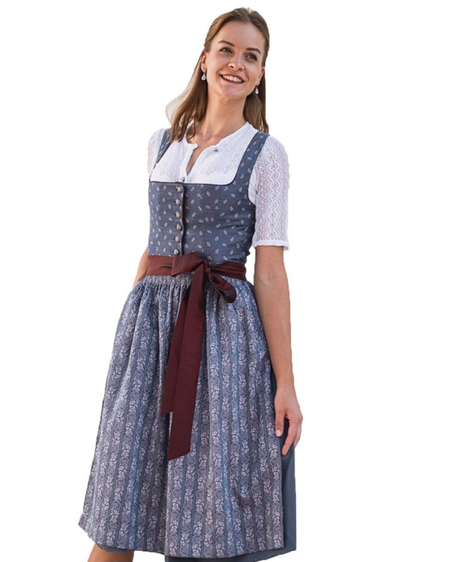 Damen Trachten Deiser Dirndl | Trachten Deiser Damen Dirndl "Beatrice" Traditionell | Blau - 70Cm