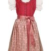 Madchen Isar-Trachten Dirndl | Isar-Trachten Kinder Dirndl "Nadine" 3-Tlg. Mit Bluse 43232 | Festlich Beere Taupe