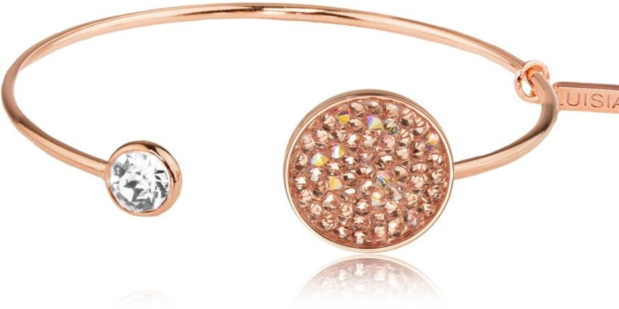 Schmuck LUISIA® | Luisia® Einreihiger Armreif "Moonlight" Mit Kristallen Von Swarovski® - Rosegold