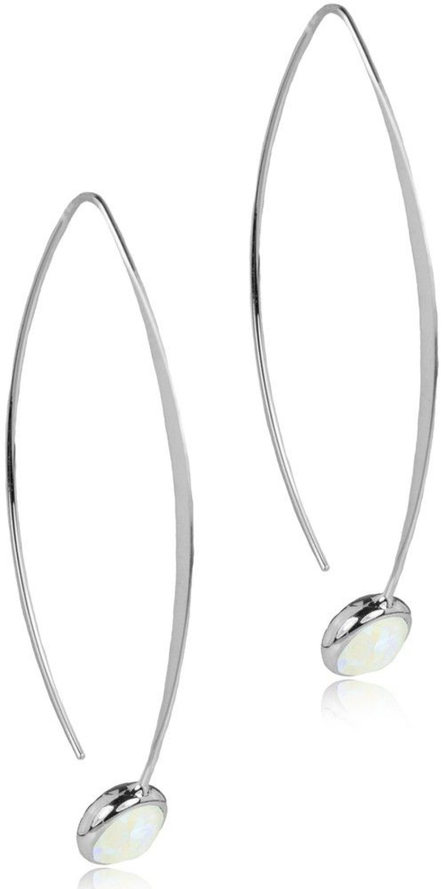 Schmuck LUISIA® | Luisia® Durchzieher Ohrringe "Ciri" Mit Kristallen Von Swarovski® - Silber / Light Grey Delite