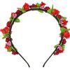 Madchen Trachtenland Hute & Haarschmuck | Blumen Haarreif "Liliana" Mit Rosen | Rot