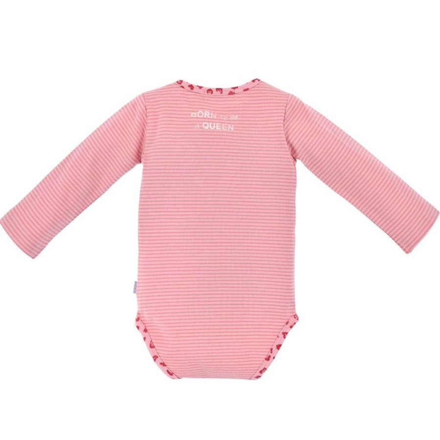 Madchen BONDI Baby Bodys | Bondi Baby Langarmbody "Mom'S Princess" Geringelt 86514 | Rosa