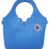 Damen Trachtenland Handtaschen | Trachtentasche Kleiner Shopper Mit Edelweis Blau