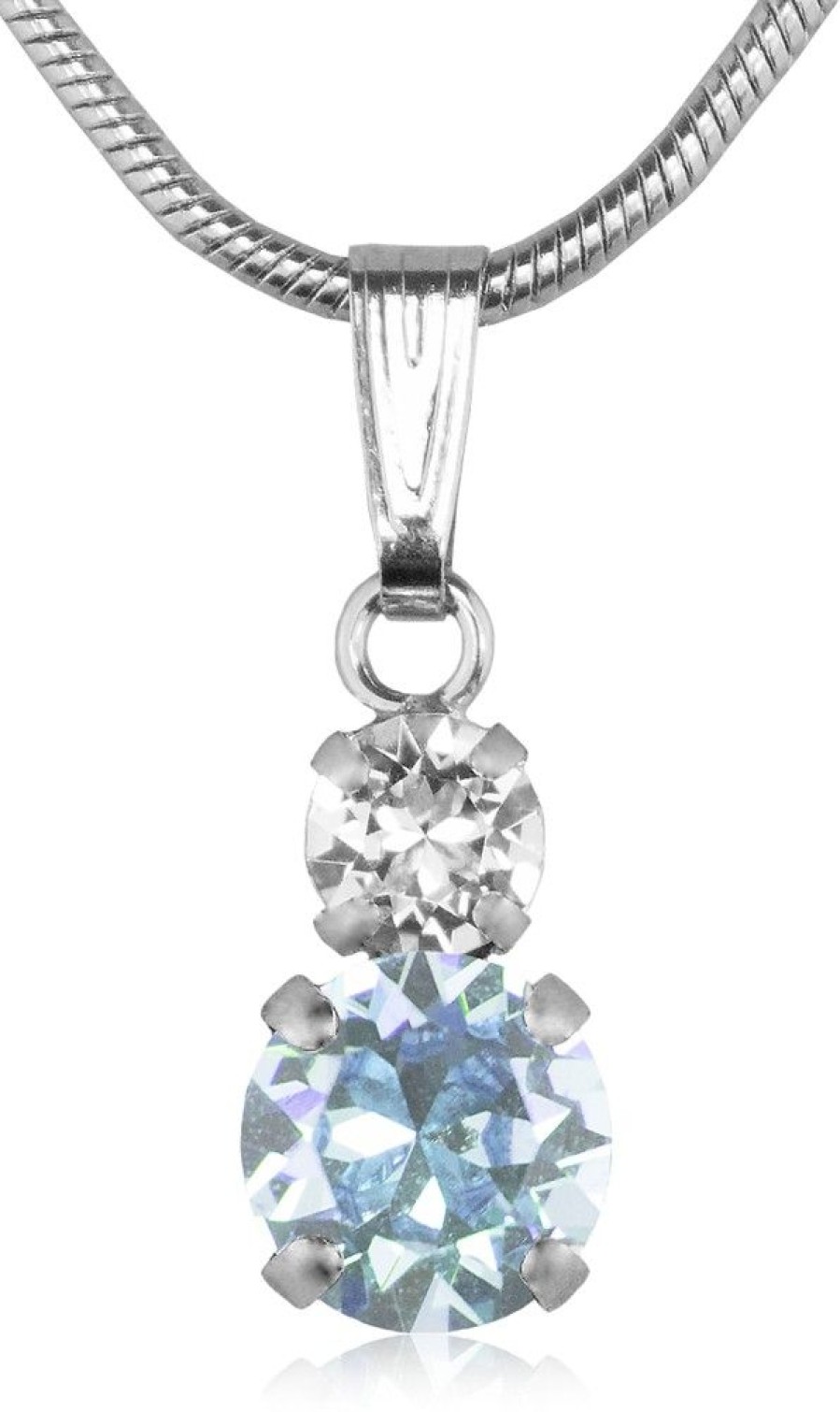 Schmuck LUISIA® | Luisia® Halskette Emily Mit Kristallen Von Swarovski® - Hellblau