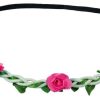 Madchen Trachtenland Hute & Haarschmuck | Blumen Haarband "Bella" Mit Kleinen Rosen | Pink