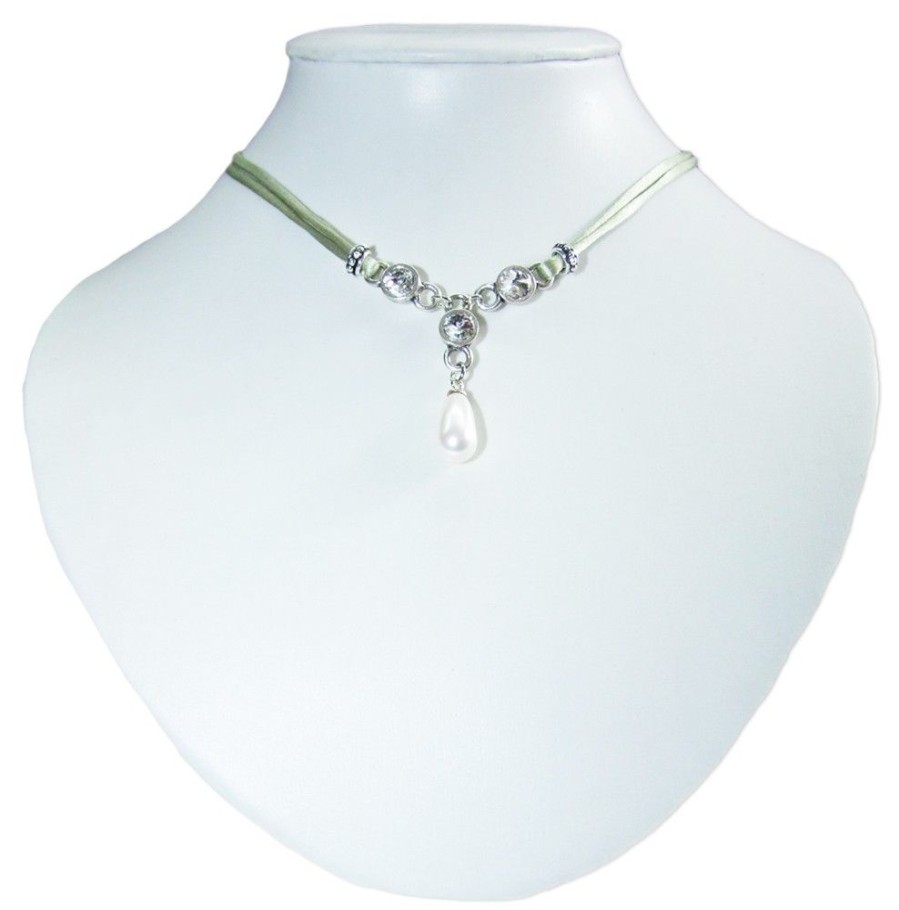 Schmuck LUISIA® | Luisia® Halskette Cami Mit Kristallen Von Swarovski® Und Perle - Lindgrun