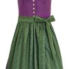 Damen Hiebaum Dirndl | Hiebaum Damen Dirndl "Maria" -Traditionell | Lila Grun 60Cm