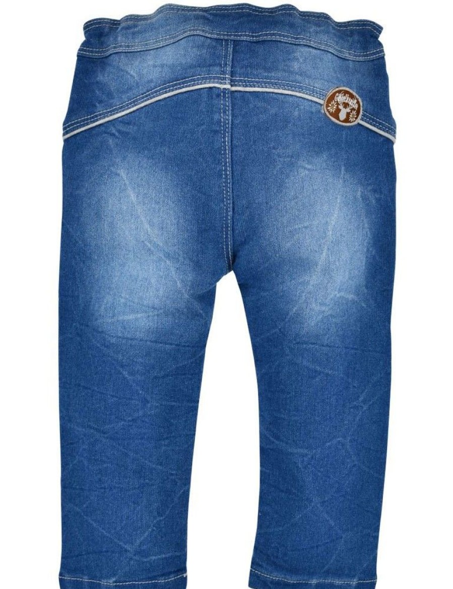 Jungen BONDI Fur´S Baby | Bondi Lange Trachten Jeans "Gipfelkraxler" Jogg Denim Fur Jungen 91469 | Blau