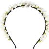 Madchen Trachtenland Hute & Haarschmuck | Blumen Haarreif "Elfe" - Schmaler Blutenkranz | Weis