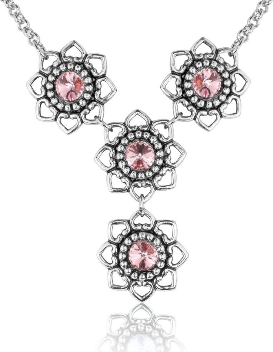 Schmuck LUISIA® Halsketten | Luisia Halskette Leandra Mit Herzbluten - Rosa