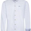 Herren Maddox Hemden | Maddox Trachtenhemd Button-Down-Kragen - Hemd-58 | Smaragd Blau