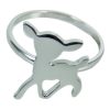 Schmuck Wolkenweis | Edelstahl Ring Rehkitz