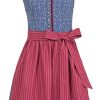 Damen Hiebaum Dirndl | Hiebaum Damen Dirndl "Evelyn" - Traditionell | Blau Rot 60Cm