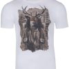 Herren Piz Palü Shirts | Piz Palu Herren Kurzarm Trachtenshirt "Train" Mit Hirsch Print | Edelweis