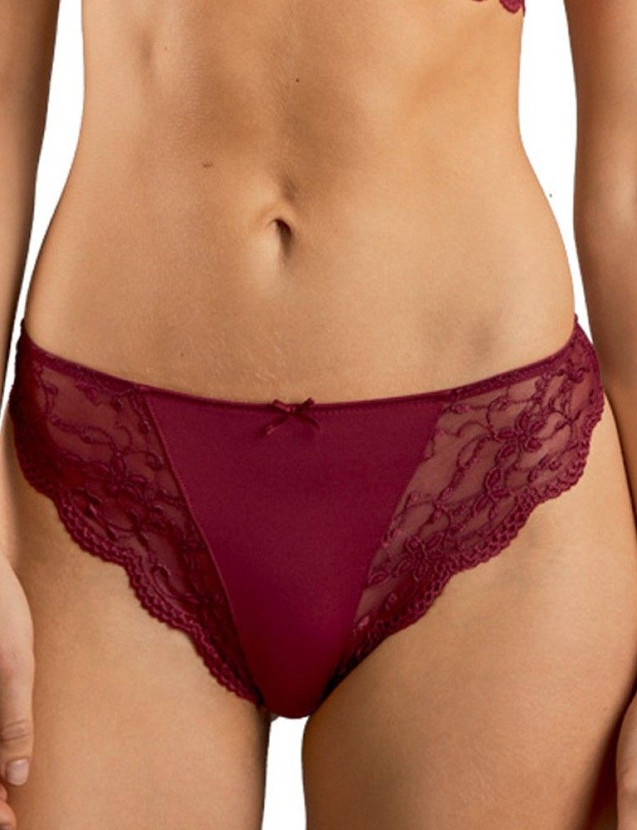 Damen Nina von C. Unters Dirndl | Nina Von C. Spitzen String Tanga 48101971 | Burgund