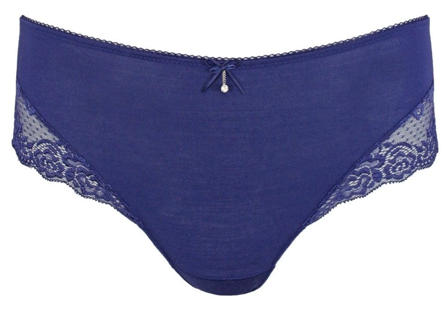 Damen Nina von C. Unters Dirndl | Nina Von C. Stringhipster Slip Mit Spitze | Lapis Tiefblau