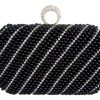 Damen Trachtenland Handtaschen | Elegante Damen Clutch Abendtasche "Pearl" - Schwarz