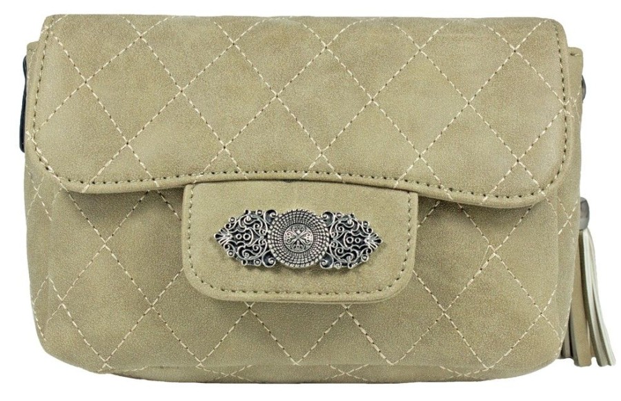 Damen Trachtenland Handtaschen | Gesteppte Handtasche Alessia - Taupe