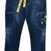 Jungen BONDI Lederhosen | Bondi Lange Jeans "Traktor" Fur Jungen 33110 | Blau