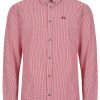 Herren Maddox Hemden | Maddox Kariertes Trachtenhemd Button Down - Hemd-47 | Rot