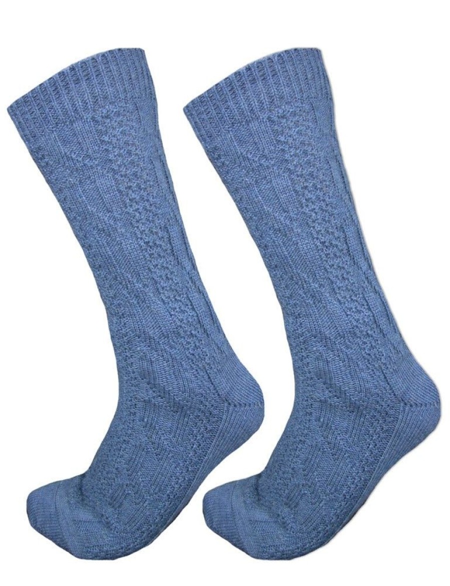 Herren Trachtenland Strumpfe | Kurze Trachtensocken Robin - Jeansblau