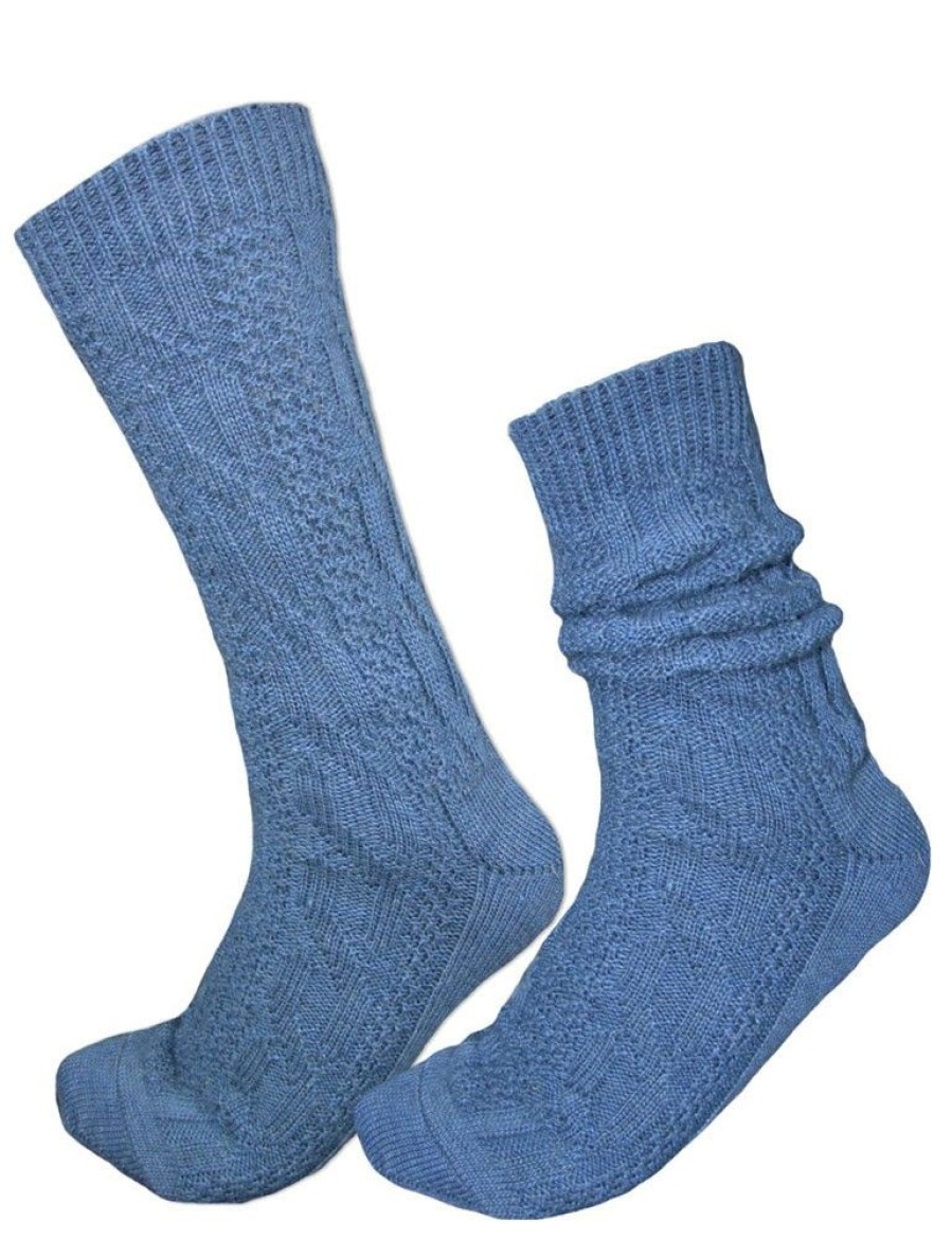 Herren Trachtenland Strumpfe | Kurze Trachtensocken Robin - Jeansblau