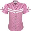 Madchen Maddox Blusen / Shirts | Maddox Kinder Trachten Bluse "Emma" | Beere Kariert