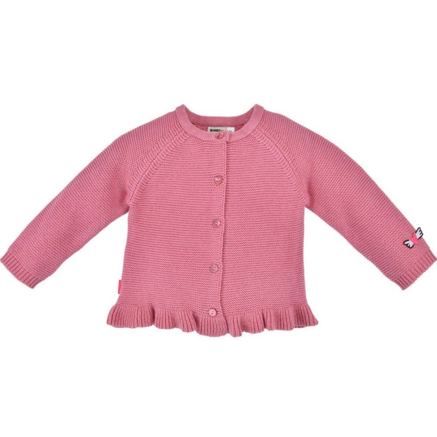 Madchen BONDI Fur´S Baby | Bondi Baby Madchen Strickjacke "Princess" Mit Rusche 86524 | Rosa