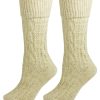 Herren P.S. Schuhmacher Strumpfe | Kurze Trachtensocken Mit Zopfmuster Natur