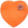 Damen Trachtenland Handtaschen | Herz Trachtentasche Mit Edelweis | Orange