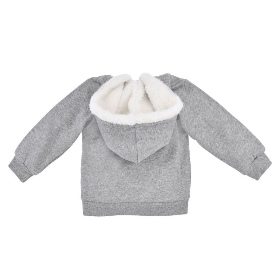 Madchen BONDI Fur´S Baby | Bondi Baby Madchen Kapuzenjacke "Wild Love" 86633 | Grey Melange