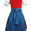 Madchen Maddox Dirndl | Maddox Kinder Dirndl "Elli" 3-Tlg. | Blumchen Rot Blau