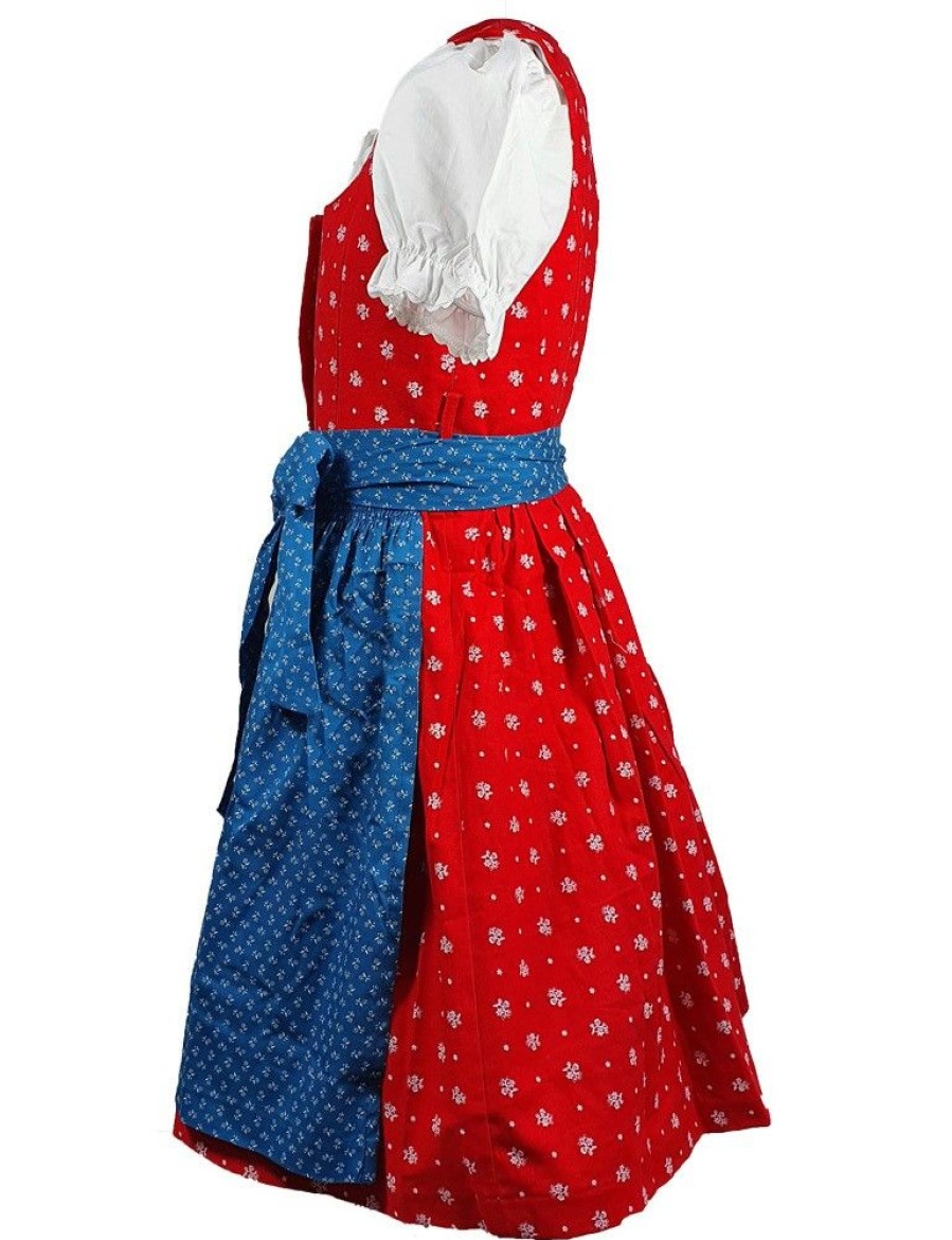 Madchen Maddox Dirndl | Maddox Kinder Dirndl "Elli" 3-Tlg. | Blumchen Rot Blau