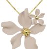 Schmuck LUISIA® Halsketten | Luisia® Halskette "Nelia" Mit Blumen - 16 Karat Vergoldet | Altrosa