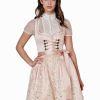 Damen Krüger MADL Dirndl | Kruger Dirndl "Junia" Spitzenschurze 411965 | Rose - 50Cm