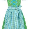 Madchen Isar-Trachten Dirndl | Isar-Trachten Kinder Dirndl "Melinda" 3-Tlg.| Grun Turkis