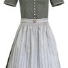 Damen Trachten Deiser Dirndl | Trachten Deiser Damen Dirndl Nina D822020 - Anthrazit Grau 65Cm