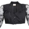 Damen Trachtenland Blusen & Shirts | Pierre Marcel Damen Dirndlbluse Mit Rosen Und Pailletten - Schwarz