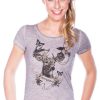 Damen Krüger Dirndl Blusen & Shirts | Kruger Madl T-Shirt Alpengluhn - Grau