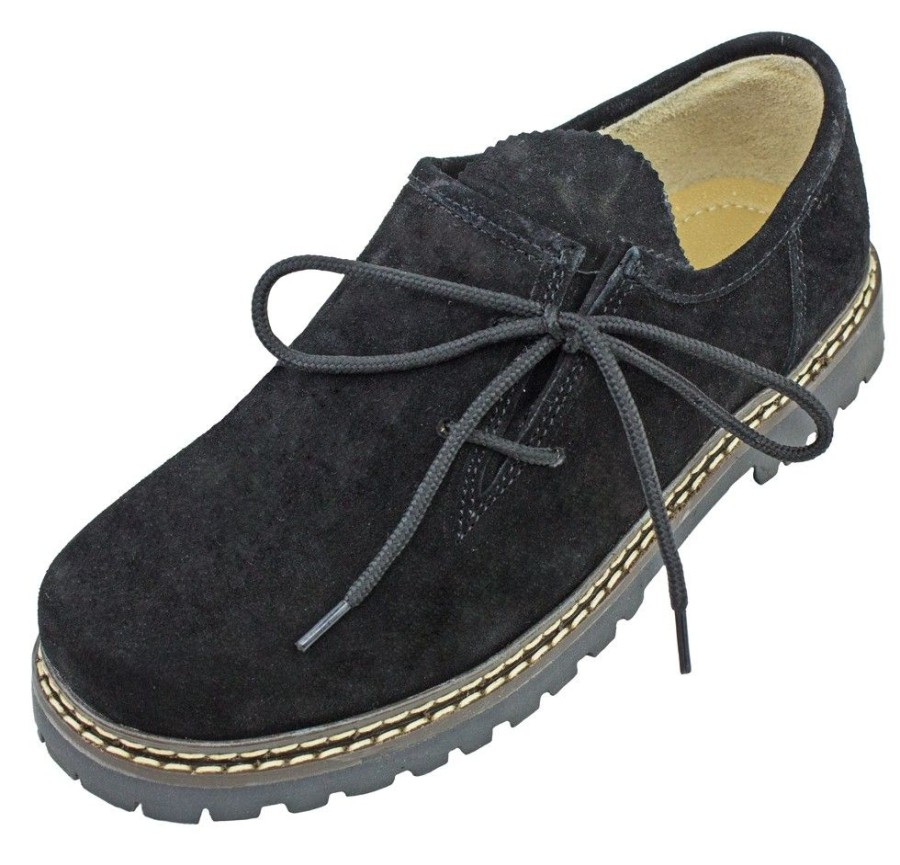 Herren Maddox Haferlschuhe | Maddox Herren Haferlschuhe "Altdorf" Veloursleder | Schwarz