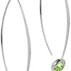 Schmuck LUISIA® | Luisia® Durchzieher Ohrringe "Ciri" Mit Kristallen Von Swarovski® - Silber / Peridot