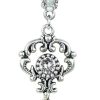 Schmuck LUISIA® | Luisia® Halskette Malou Mit Ornament Anhanger Und Kristall Von Swarovski® - Silber